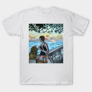 Sunset at Sea (oil painting) T-Shirt